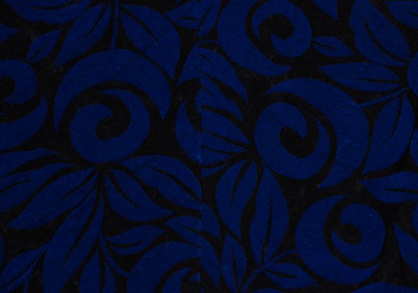 COMME des GARCONS 96AW Botanical Flock Blouse Blue Size L