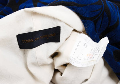 COMME des GARCONS 96AW Botanical Flock Blouse Blue Size L