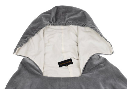 COMME des GARCONS 96AW Velvet Square Neck Hoodie Gray Size M