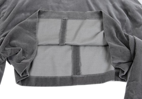 COMME des GARCONS 96AW Velvet Square Neck Hoodie Gray Size M