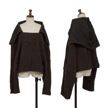COMME des GARCONS 96AW Wool Flock Print Hoodie Black Size M