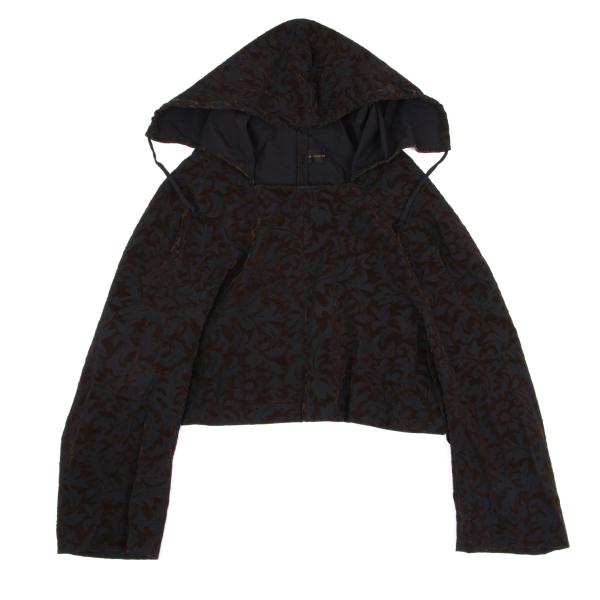 COMME des GARCONS 96AW Wool Flock Print Hoodie Black Size M