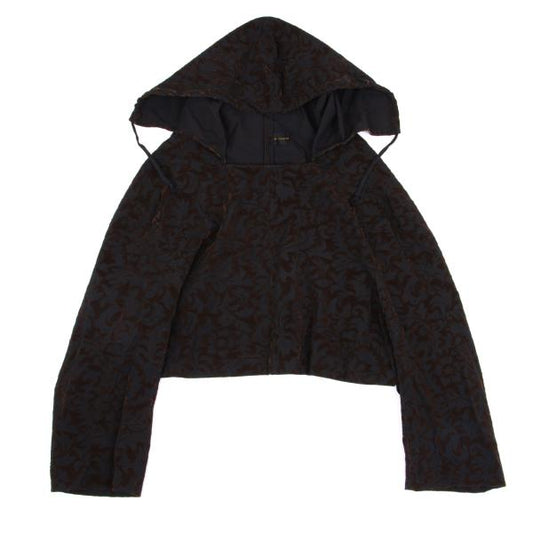 COMME des GARCONS 96AW Wool Flock Print Hoodie Black Size M