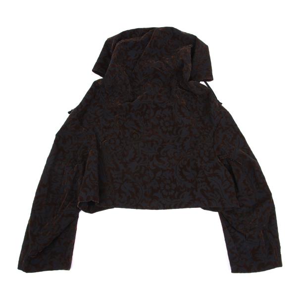 COMME des GARCONS 96AW Wool Flock Print Hoodie Black Size M