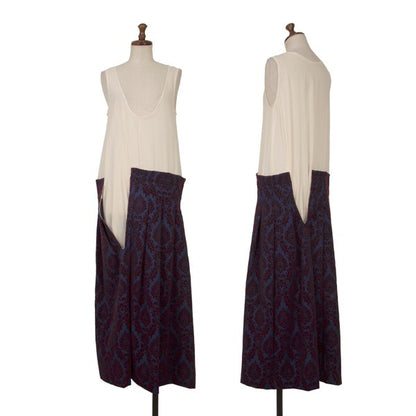 COMME des GARCONS 96AW Flocky Pleated Dress Blue Size S
