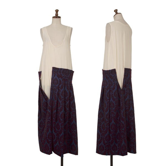COMME des GARCONS 96AW Flocky Pleated Dress Blue Size S