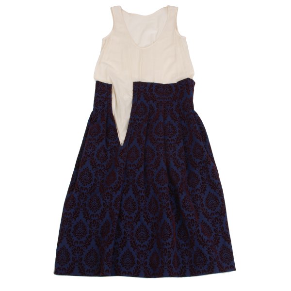 COMME des GARCONS 96AW Flocky Pleated Dress Blue Size S