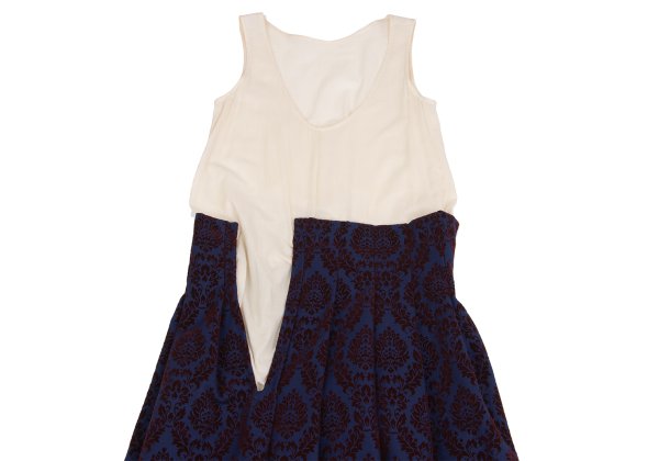 COMME des GARCONS 96AW Flocky Pleated Dress Blue Size S