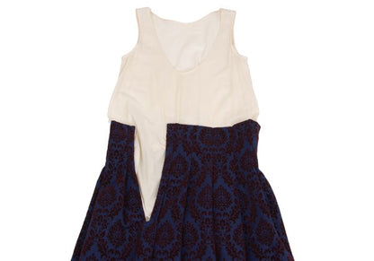 COMME des GARCONS 96AW Flocky Pleated Dress Blue Size S