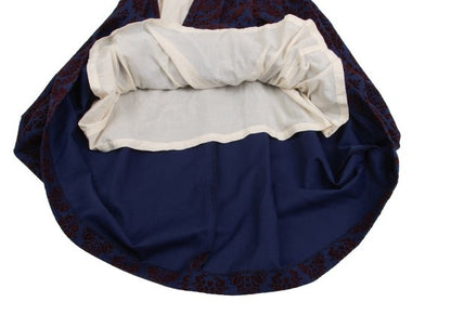 COMME des GARCONS 96AW Flocky Pleated Dress Blue Size S