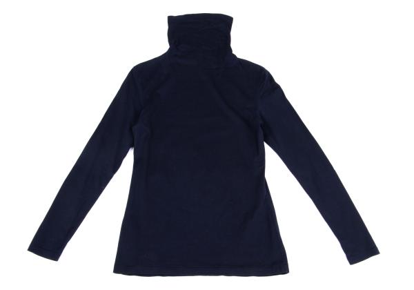 Y's Cotton Turtleneck Long Sleeve Tee Blue Size M