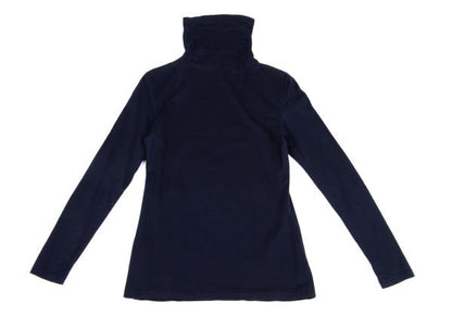 Y's Cotton Turtleneck Long Sleeve Tee Blue Size M