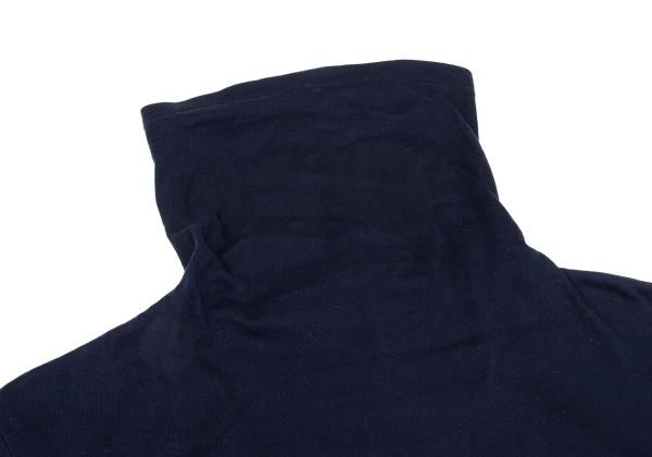 Y's Cotton Turtleneck Long Sleeve Tee Blue Size M