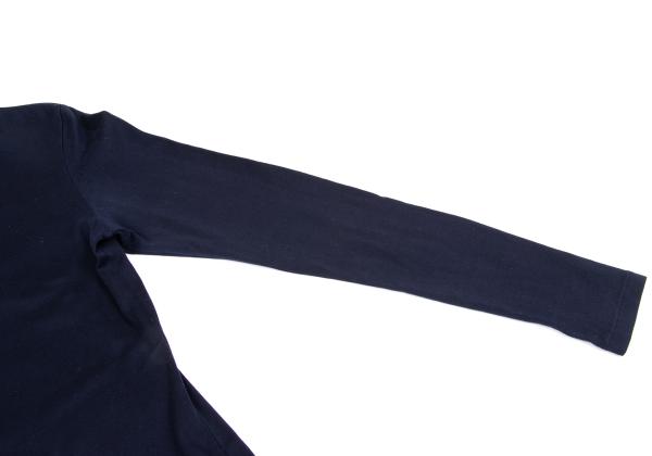 Y's Cotton Turtleneck Long Sleeve Tee Blue Size M