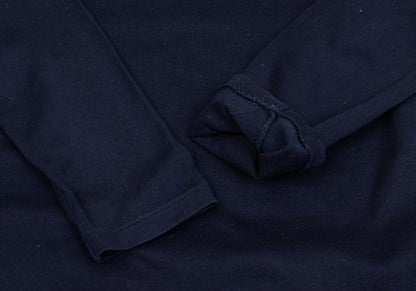 Y's Cotton Turtleneck Long Sleeve Tee Blue Size M