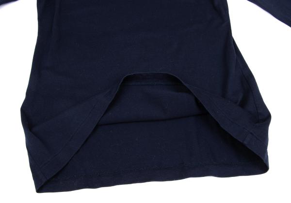 Y's Cotton Turtleneck Long Sleeve Tee Blue Size M