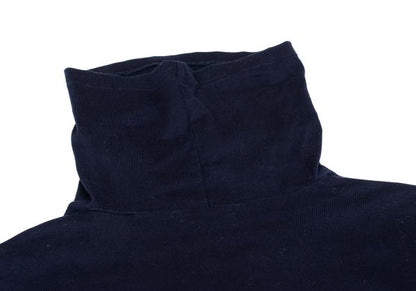 Y's Cotton Turtleneck Long Sleeve Tee Blue Size M