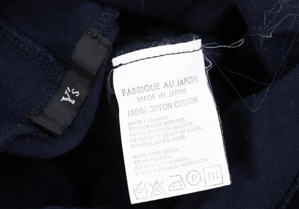 Y's Cotton Turtleneck Long Sleeve Tee Blue Size M