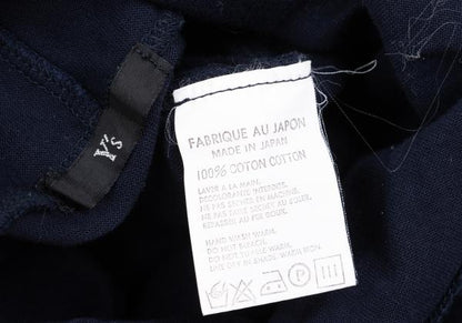 Y's Cotton Turtleneck Long Sleeve Tee Blue Size M