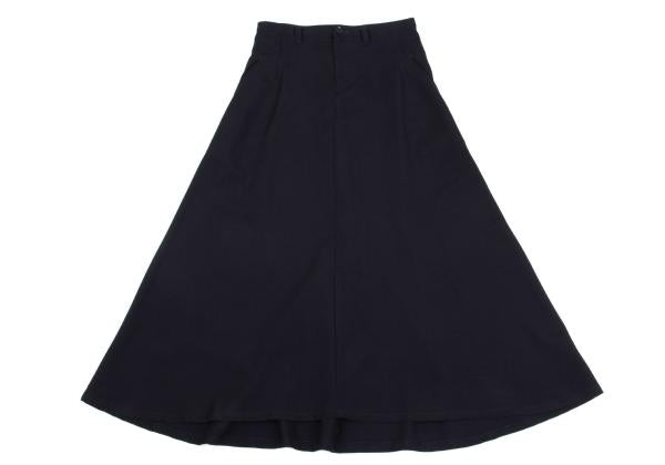 Y's Wool Gabardine Flare Skirt Blue Size 3