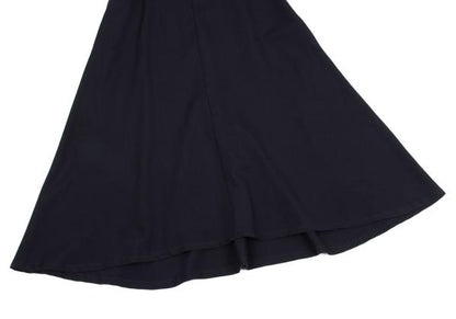 Y's Wool Gabardine Flare Skirt Blue Size 3