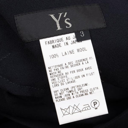 Y's Wool Gabardine Flare Skirt Blue Size 3