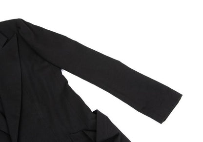 Yohji Yamamoto FEMME Cotton Rayon Peaked Jacket Black Size 2