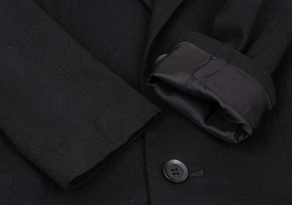 Yohji Yamamoto FEMME Cotton Rayon Peaked Jacket Black Size 2