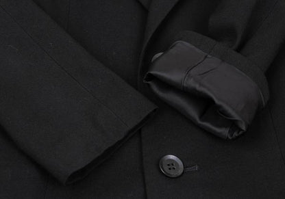 Yohji Yamamoto FEMME Cotton Rayon Peaked Jacket Black Size 2