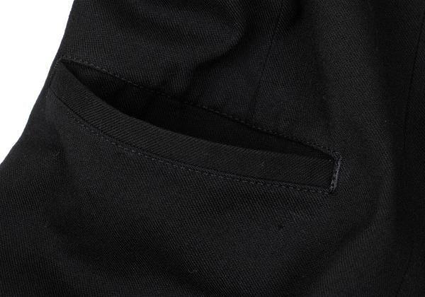 Yohji Yamamoto FEMME Cotton Rayon Peaked Jacket Black Size 2