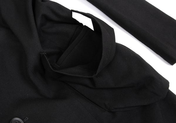 Yohji Yamamoto FEMME Cotton Rayon Peaked Jacket Black Size 2