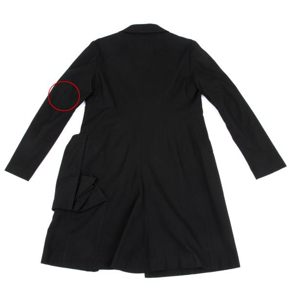 Yohji Yamamoto FEMME Cotton Rayon Peaked Jacket Black Size 2