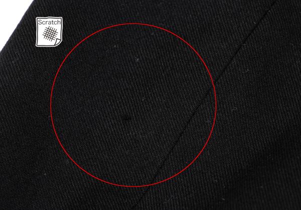 Yohji Yamamoto FEMME Cotton Rayon Peaked Jacket Black Size 2