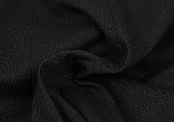 Yohji Yamamoto FEMME Cotton Rayon Peaked Jacket Black Size 2