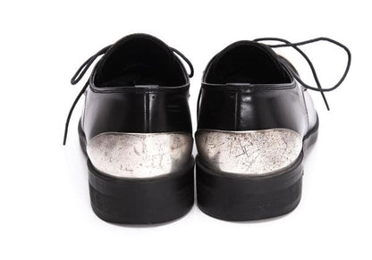 LIMI feu Metal Toe Leather Sneakers Black Size 24.5CM