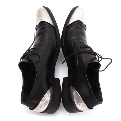 LIMI feu Metal Toe Leather Sneakers Black Size 24.5CM