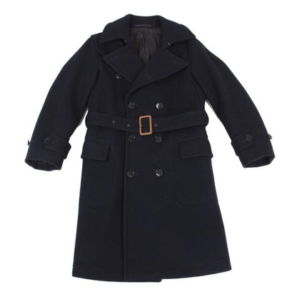 SCYE BASICS Wool Trench Coat Navy Size 38