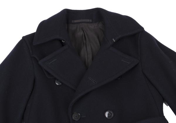 SCYE BASICS Wool Trench Coat Navy Size 38