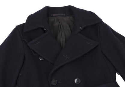 SCYE BASICS Wool Trench Coat Navy Size 38