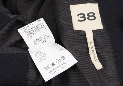 SCYE BASICS Wool Trench Coat Navy Size 38