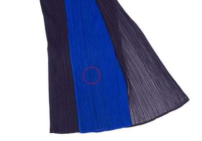 PLEATS PLEASE Mesh Bi-Color Layered Coat Blue Size 4