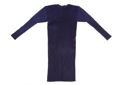 PLEATS PLEASE Mesh Bi-Color Layered Coat Blue Size 4