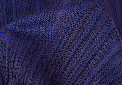 PLEATS PLEASE Mesh Bi-Color Layered Coat Blue Size 4