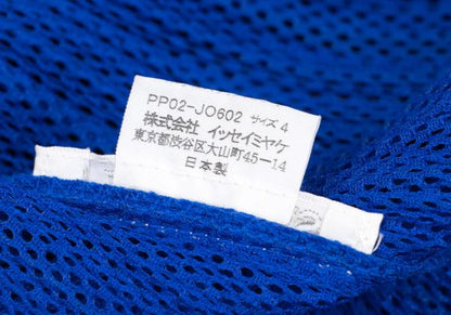 PLEATS PLEASE Mesh Bi-Color Layered Coat Blue Size 4