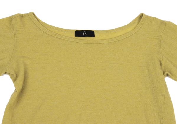 Y's Wool Cuff Color Block Knit Sweater Mustard Size 2