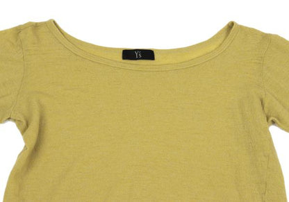 Y's Wool Cuff Color Block Knit Sweater Mustard Size 2