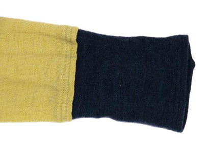 Y's Wool Cuff Color Block Knit Sweater Mustard Size 2