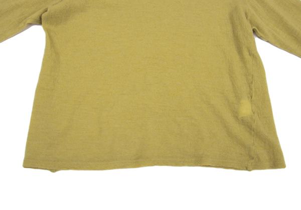 Y's Wool Cuff Color Block Knit Sweater Mustard Size 2