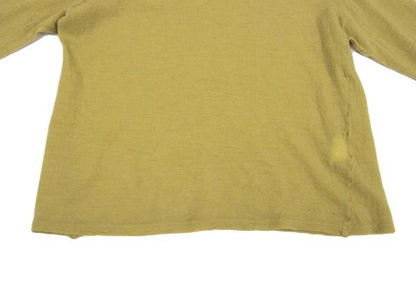 Y's Wool Cuff Color Block Knit Sweater Mustard Size 2