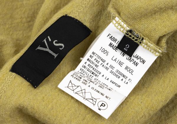 Y's Wool Cuff Color Block Knit Sweater Mustard Size 2